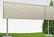 キロスタイルフェンス 視線カットフェンス　2段支柱(上段のみ)　T190(本体100) 規格高さ1922.5mm（パネル高920mm） 本体幅：2000mm 耐風圧強度34m/秒相当