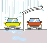 お車を雨から守る