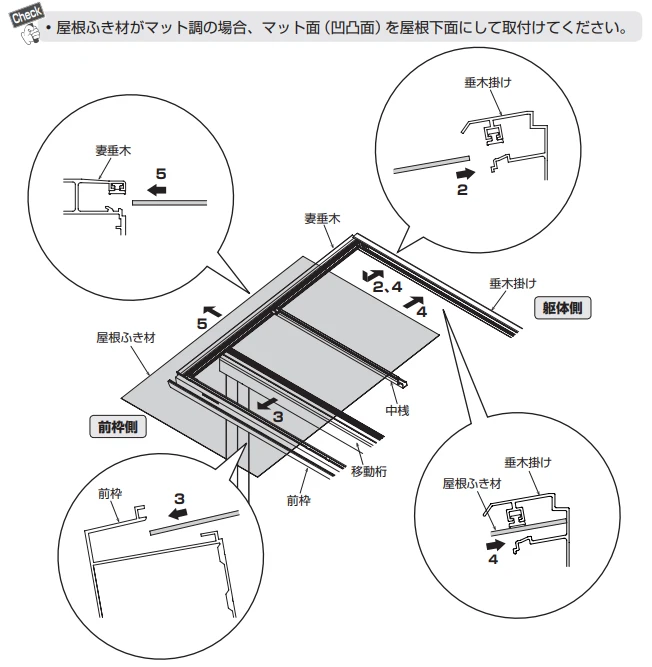 テラス屋根の取付方法